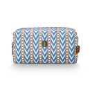 Pip Studio Pip Studio Coco Cosmetic Bag Medium Samba Stripe Blue 21.5x10x10.5cm