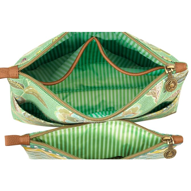 Pip Studio Caryn Cosmetic Bags Combi Matata Green 26x7.5x18cm/22x1x13cm Pip Studio Caryn Cosmetic Bags Combi Matata Green 26x7.5x18cm/22x1x13cm