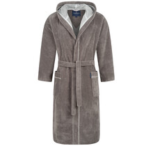 Morgenstern Daniel badjas met capuchon Terra/Grijsbruin XL