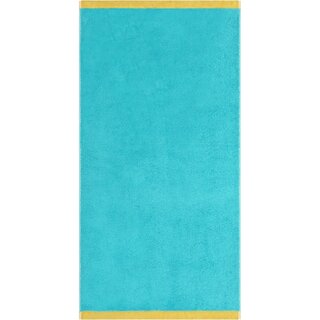 Cawo Lifestyle Splash Doubleface 7071 Douchelaken 70x140 türkis/apricot