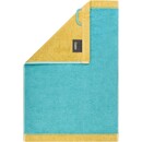 Cawö Cawo Lifestyle Splash Doubleface 7071 Gastendoekje 30x50 türkis/apricot