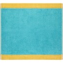 Cawö Cawo Lifestyle Splash Doubleface 7071 Gastendoekje 30x50 türkis/apricot