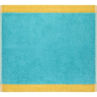 Cawo Lifestyle Splash Doubleface 7071 Gezichtsdoekje 30x30 türkis/apricot