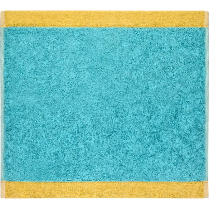 Cawo Lifestyle Splash Doubleface 7071 Gezichtsdoekje 30x30 türkis/apricot