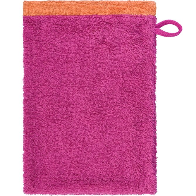Cawo Lifestyle Splash Doubleface 7071 Washandje 16x22 pink/mandarine