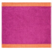 Cawo Lifestyle Splash Doubleface 7071 Gezichtsdoekje 30x30 pink/mandarine