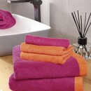 Cawö Cawo Lifestyle Splash Doubleface 7071 Gezichtsdoekje 30x30 pink/mandarine