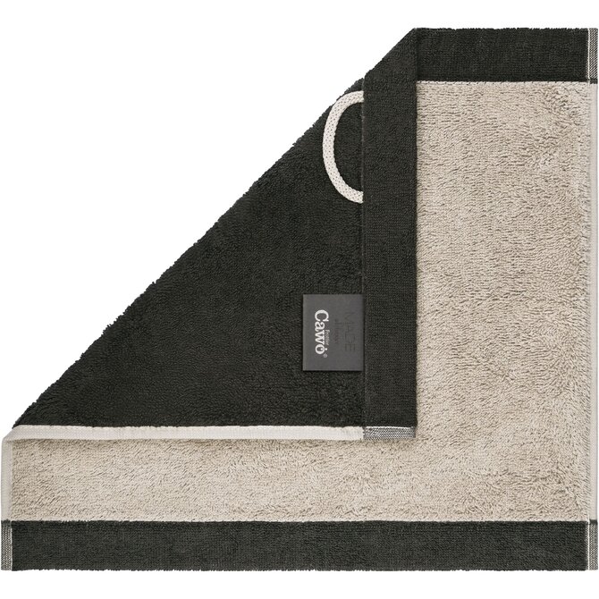 Cawo Lifestyle Splash Doubleface 7071 Handdoek 50x100 leinen/basalt
