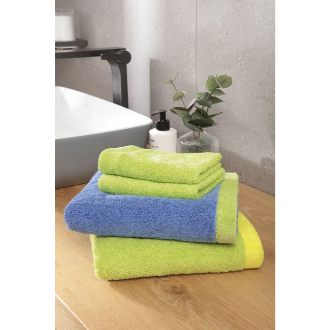 Cawo Lifestyle Splash Doubleface 7071 Washandje 16x22 pistazie/lemon