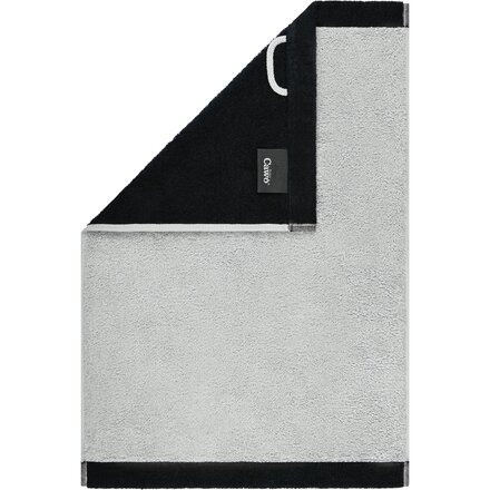 Cawo Lifestyle Splash Doubleface 7071 Gastendoekje 30x50 platin/schwarz