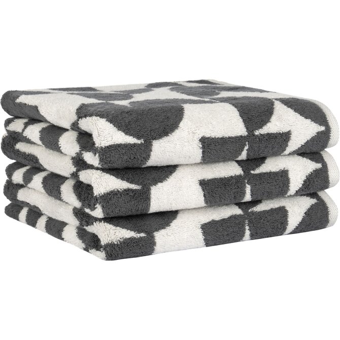 Cawo Studio gemustert 6251 Handdoek 50x100 anthrazit Cawo Studio gemustert 6251 Handdoek 50x100 anthrazit