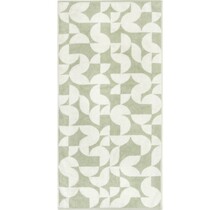 Cawo Studio gemustert 6251 Handdoek 50x100 wasabi