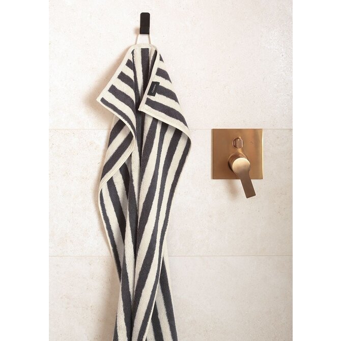 Cawo Studio Streifen 6252 Douchelaken 70x140 anthrazit