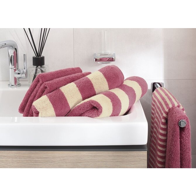 Cawo Lines Streifen 6256 Badlaken 80x150 beere Cawo Lines Streifen 6256 Badlaken 80x150 beere