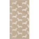 Cawö Cawo We love Dogs gemustert 6246 Gastendoekje 30x50 natur/beige