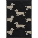Cawö Cawo We love Dogs gemustert 6246 Handdoek 50x100 schwarz/beige