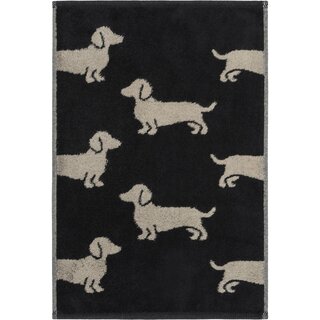 Cawo We love Dogs gemustert 6246 Handdoek 50x100 schwarz/beige