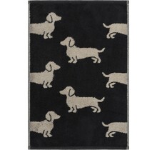 Cawo We love Dogs gemustert 6246 Badlaken 80x150 schwarz/beige