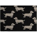 Cawö Cawo We love Dogs gemustert 6246 Badlaken 80x150 schwarz/beige