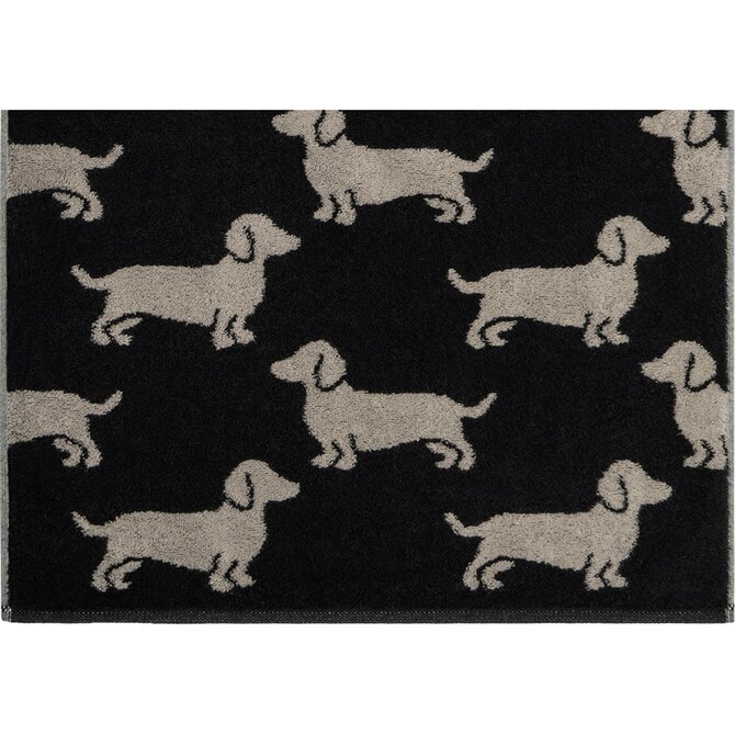 Cawo We love Dogs gemustert 6246 Gastendoekje 30x50 schwarz/beige Cawo We love Dogs gemustert 6246 Gastendoekje 30x50 schwarz/beige