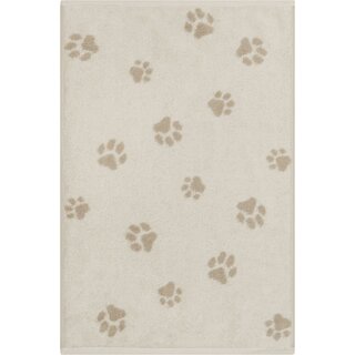 Cawo We love Dogs gemustert 6247 Gastendoekje 30x50 natur/beige