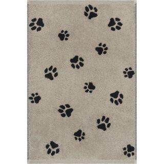 Cawo We love Dogs gemustert 6247 Handdoek 50x100 schwarz/beige