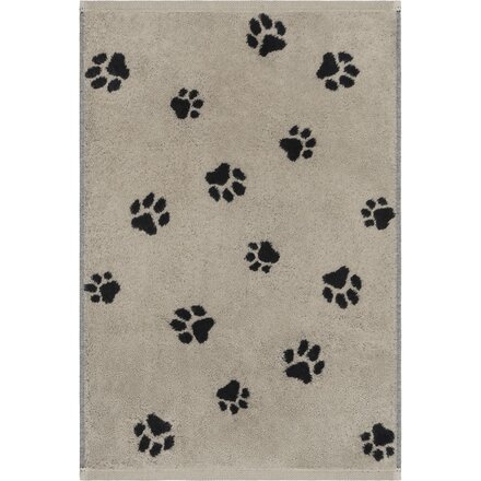 Cawo We love Dogs gemustert 6247 Badlaken 80x150 schwarz/beige
