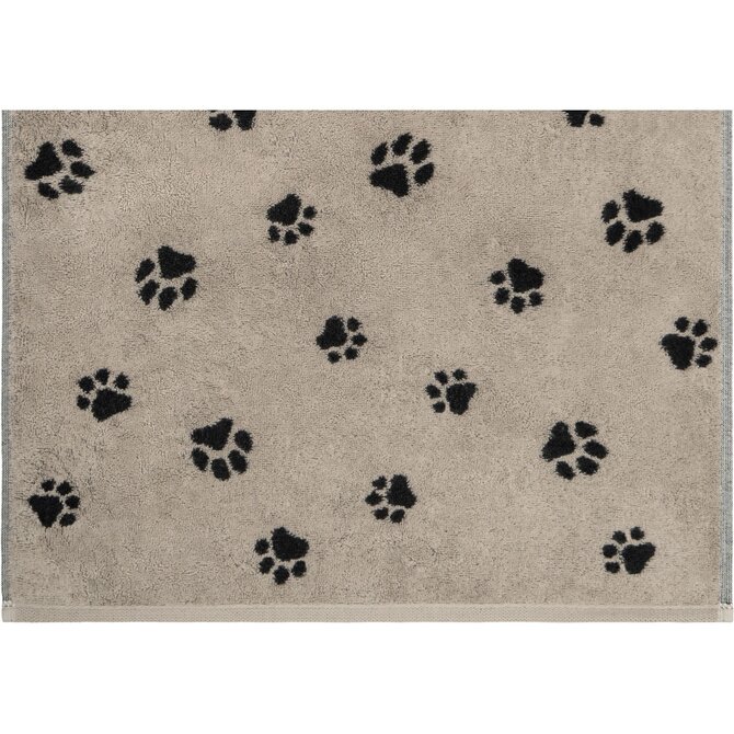 Cawo We love Dogs gemustert 6247 Gastendoekje 30x50 schwarz/beige Cawo We love Dogs gemustert 6247 Gastendoekje 30x50 schwarz/beige