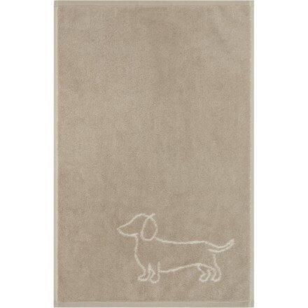 Cawo We love Dogs gemustert 6248 Gastendoekje 30x50 natur/beige