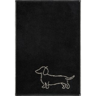 Cawo We love Dogs gemustert 6248 Handdoek 50x100 schwarz/beige