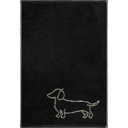 Cawo We love Dogs gemustert 6248 Handdoek 50x100 schwarz/beige