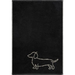 Cawo We love Dogs gemustert 6248 Gastendoekje 30x50 schwarz/beige