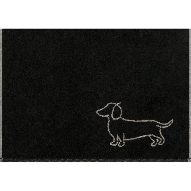 Cawo We love Dogs gemustert 6248 Gastendoekje 30x50 schwarz/beige Cawo We love Dogs gemustert 6248 Gastendoekje 30x50 schwarz/beige