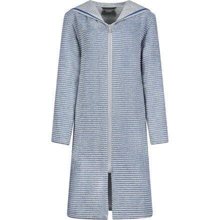 Cawo Home Dames Badjas Korte Badjas met Capuchon en Rits 6222 capri 36