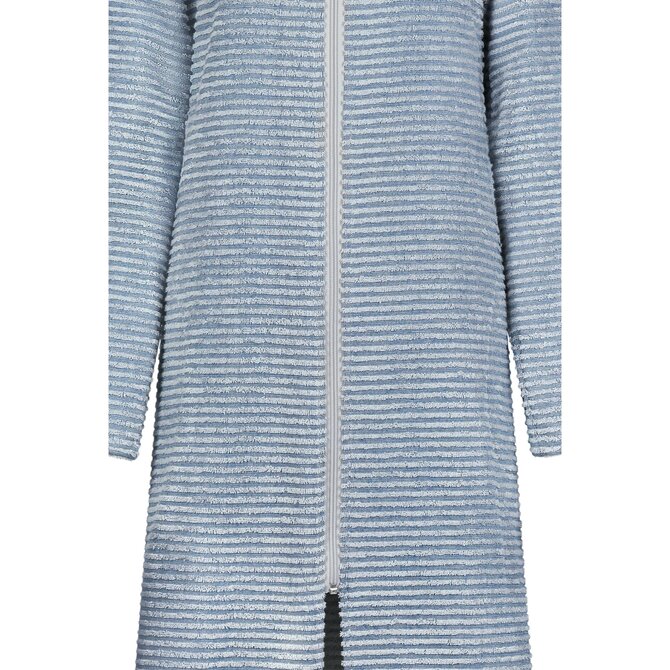 Cawo Home Dames Badjas Korte Badjas met Capuchon en Rits 6222 capri 36