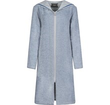 Cawo Home Dames Badjas Korte Badjas met Capuchon en Rits 6222 capri 38