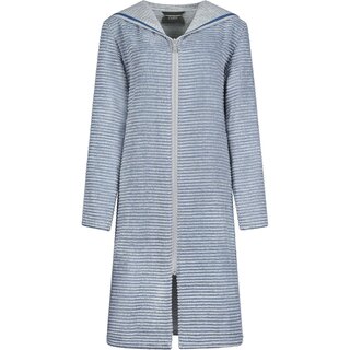 Cawo Home Dames Badjas Korte Badjas met Capuchon en Rits 6222 capri 38
