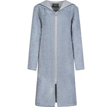 Cawo Home Dames Badjas Korte Badjas met Capuchon en Rits 6222 capri 40