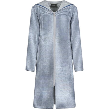 Cawo Home Dames Badjas Korte Badjas met Capuchon en Rits 6222 capri 46