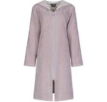 Cawo Home Dames Badjas Korte Badjas met Capuchon en Rits 6222 beere 38