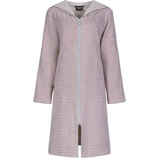 Cawo Home Dames Badjas Korte Badjas met Capuchon en Rits 6222 beere 38