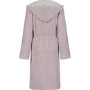 Cawö Cawo Home Dames Badjas Korte Badjas met Capuchon en Rits 6222 beere 42