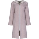 Cawö Cawo Home Dames Badjas Korte Badjas met Capuchon en Rits 6222 beere 44