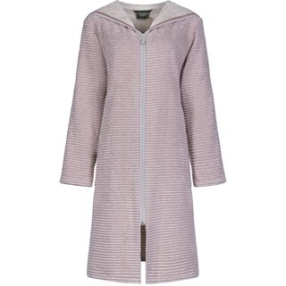 Cawo Home Dames Badjas Korte Badjas met Capuchon en Rits 6222 beere 46