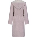 Cawö Cawo Home Dames Badjas Korte Badjas met Capuchon en Rits 6222 beere 46