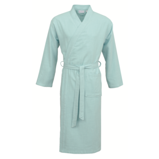 Carl Ross Unisex Badjas Kimono 38100 Ocean blue/Offwhite S