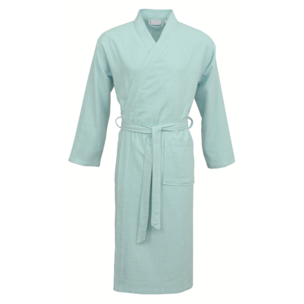 Carl Ross Unisex Badjas Kimono 38100 Ocean blue/Offwhite XL