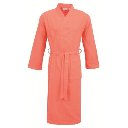 Carl Ross Unisex Badjas Kimono 38100 Coral/Offwhite L
