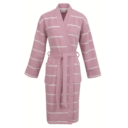 Carl Ross Unisex Badjas Kimono 33110 Rose Quartz/Offwhite S