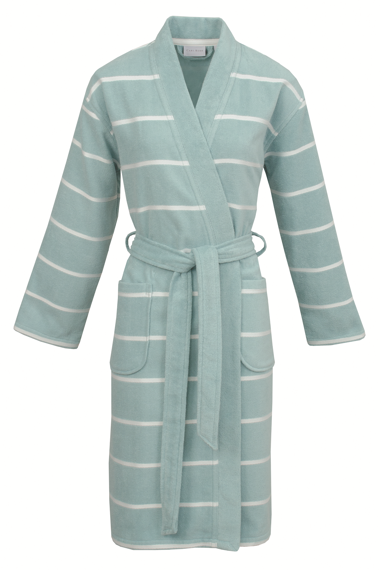 Carl Ross Carl Ross Unisex Badjas Kimono 33110 Ocean blue/Offwhite L